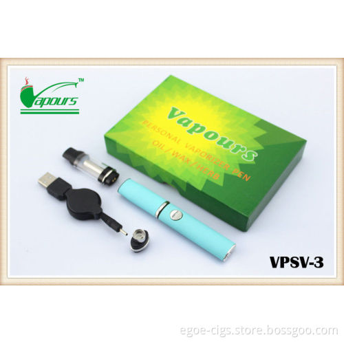 Blue Gpen Elips E Cig Huge Vapor 350mah With Oil Atomizer &amp; Herb Wax